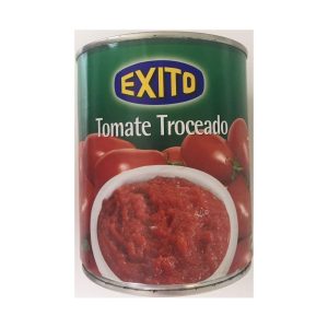 Bote de tomate troceado marca Éxito 1 kg.