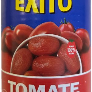 Bote de tomate de pera entero pelado marca Éxito 1 kg.