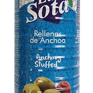 Aceitunas rellenas de anchoa La Sota Calibre 160/200.