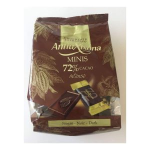 Mini chocolatinas de cacao 72% Antiu Xixona bolsa de 1 Kg.