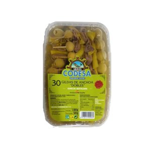 Gildas dobles de Codesa con anchoa serie oro 30 unidades