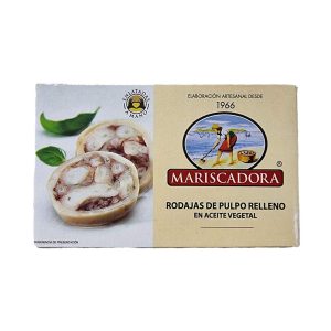 Rodajas de pulpo relleno en aceite vegetal Mariscadora RR-120