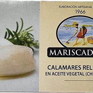 Lulas recheadas em óleo vegetal (lula bebé)