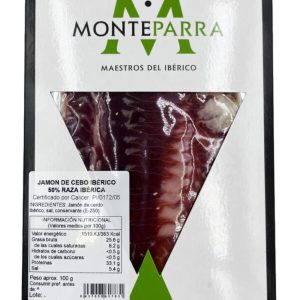 Jamón de cebo ibérico 50% raza ibérica Monteparra a máquina